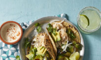 Brussels Sprouts Add Crisp Texture to Chicken Tacos