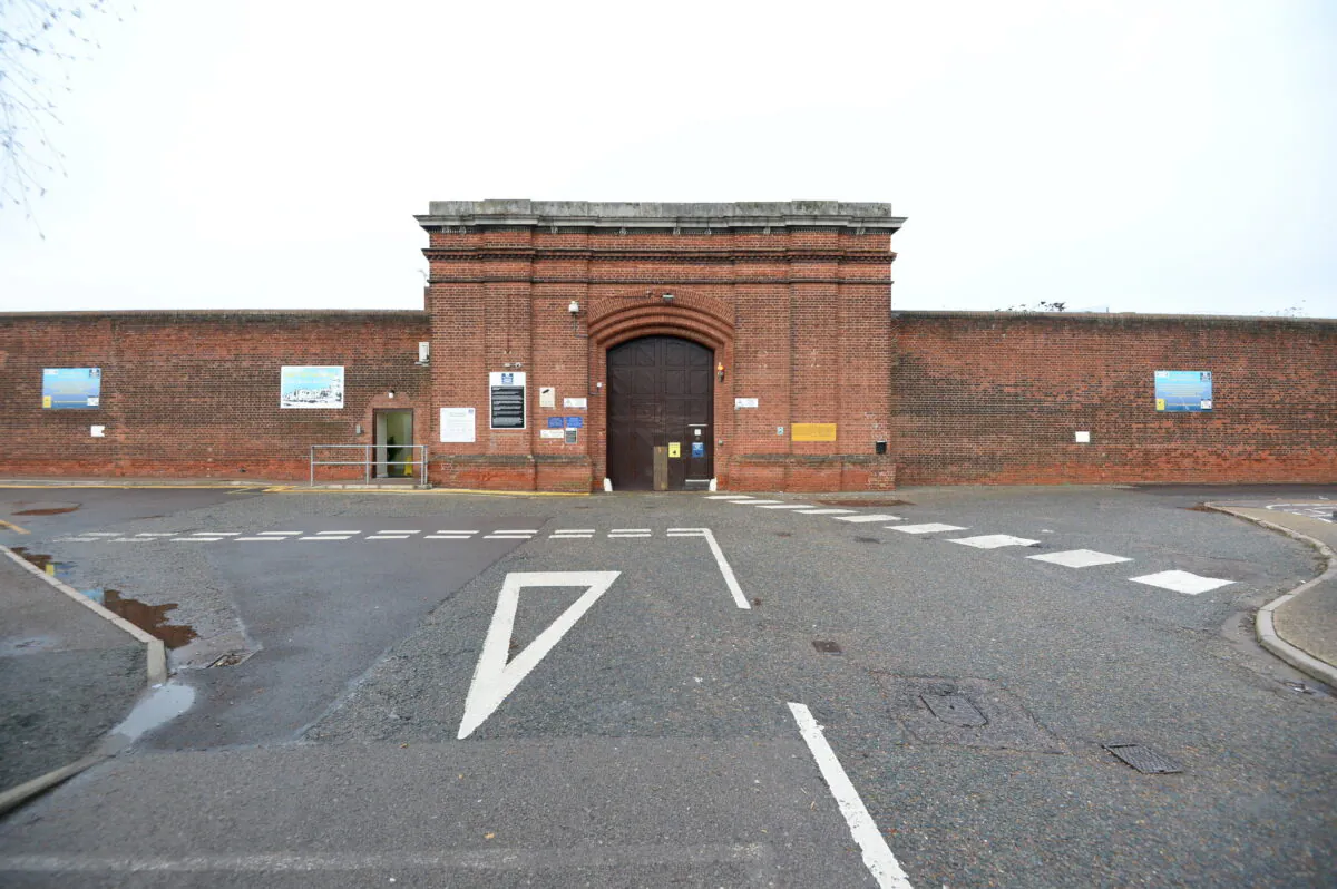 The main entrance to HM Prison Norwich, in Knox Road, Norwich, Norfolk, on Jan. 3, 2020. (Nick Ansell/PA Media)