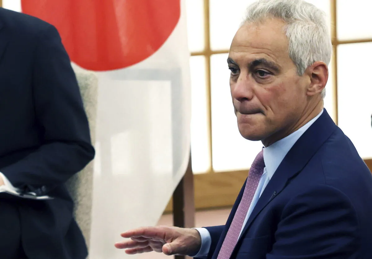New U.S. Ambassador in a meeting in Tokyo, on Feb. 1, 2022. (Behrouz Mehri/Pool Photo via AP)