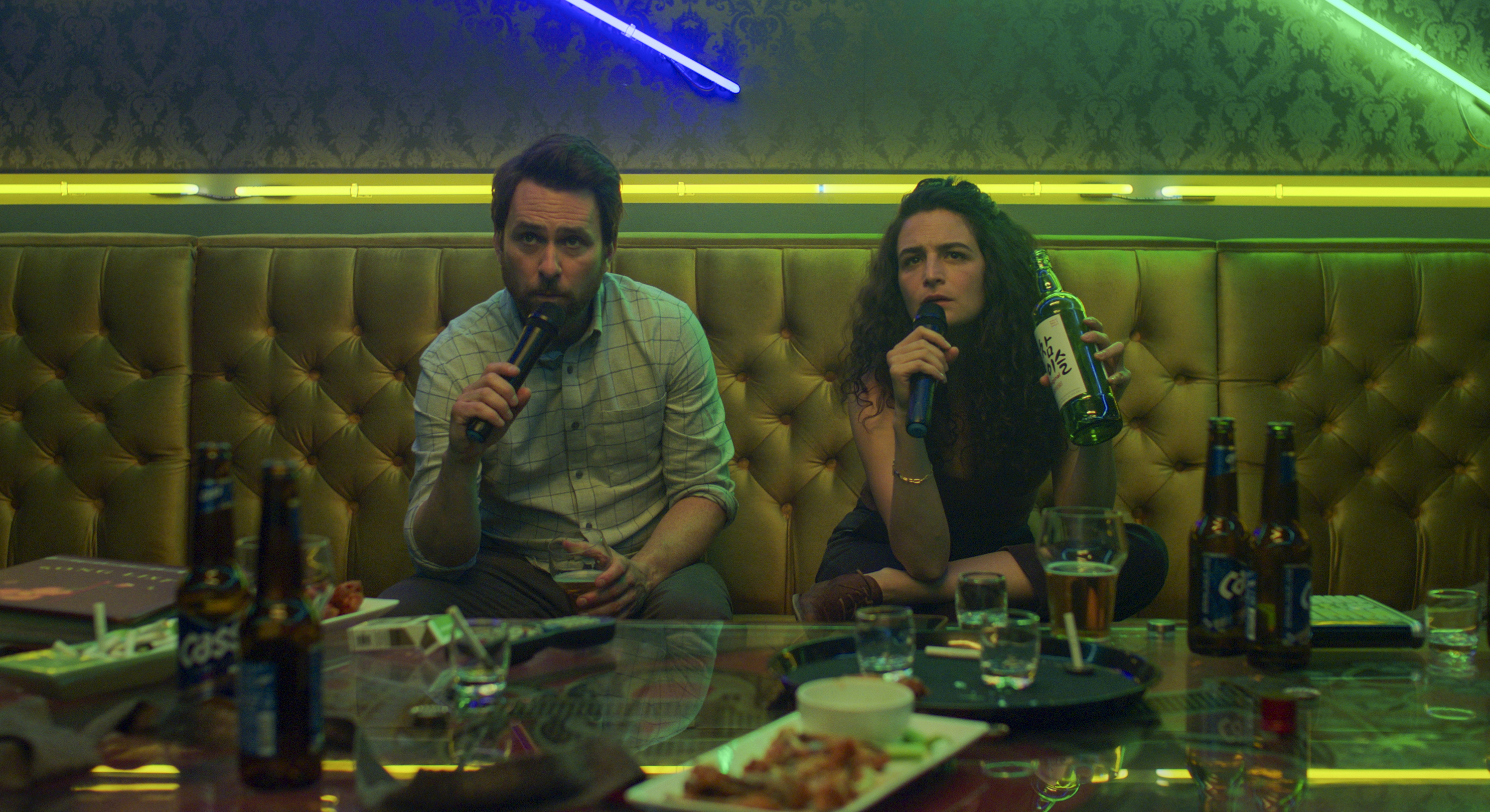 man and woman at bar in I want you back