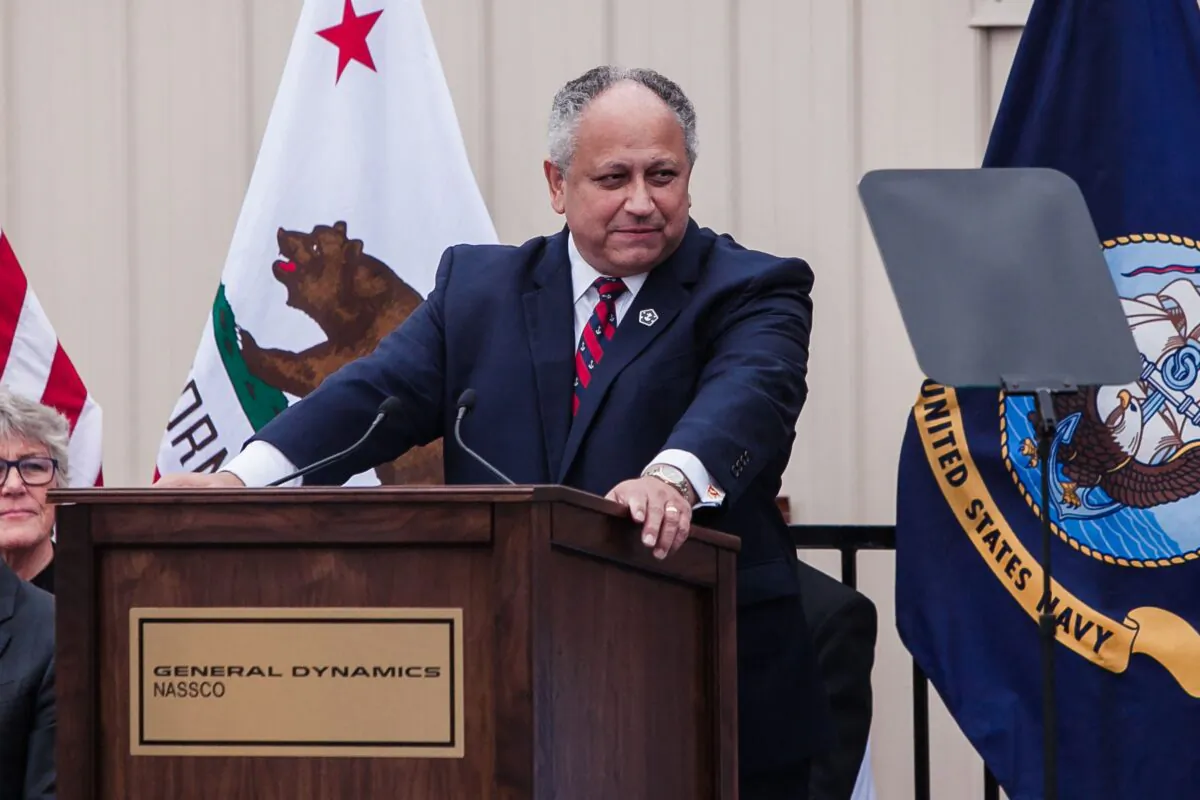 Carlos Del Toro, secretary of the Navy, speaks during an event in San Diego, Calif., on Nov. 6, 2021. (Ariana Drehsler/AFP via Getty Images)