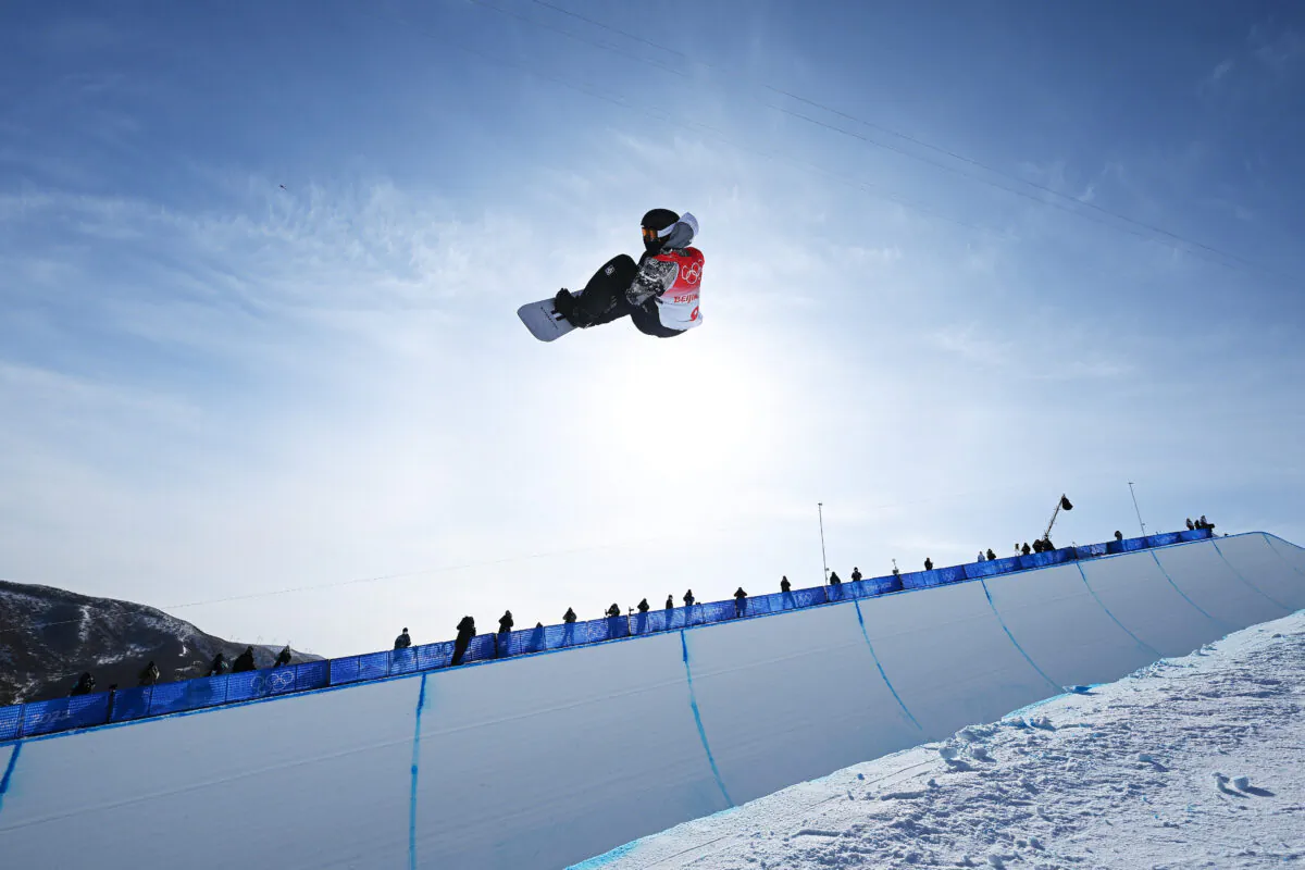 Shaun White of Team United States performs a trick during the Men's Snowboard Halfpipe Final on day 7 of the Beijing 2022 Winter Olympics at Genting Snow Park, in Zhangjiakou, China, on Feb. 11, 2022. (Matthias Hangst/Getty Images)