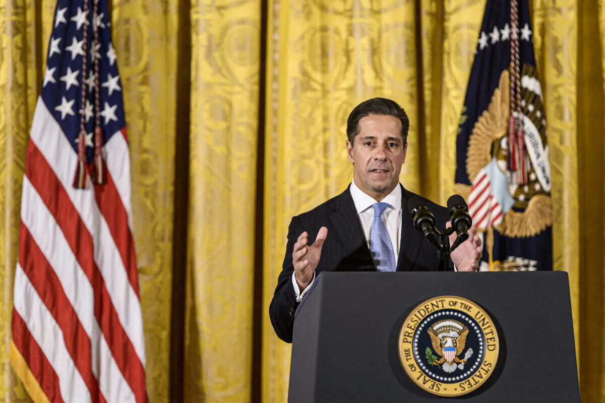 Alberto M. Carvalho, Superintendent of Miami-Dade County Public Schools, speaks at the ConnectED conference in the East Room of the White House, on Nov. 19, 2014. (Brendan Smialowski/AFP via Getty Images)