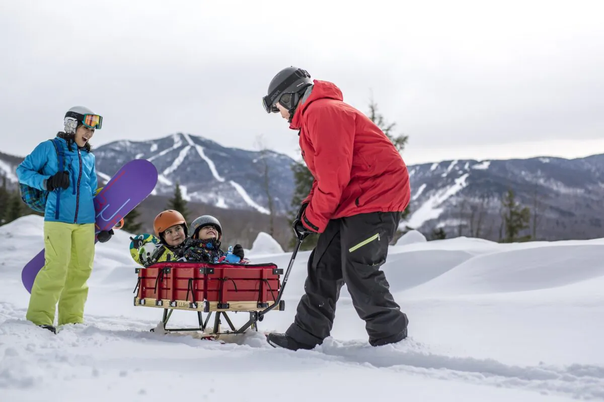 A family enjoys some play time at Smugglers' Notch Resort. (Craig Orsini/ Smugglers' Notch Resort)
