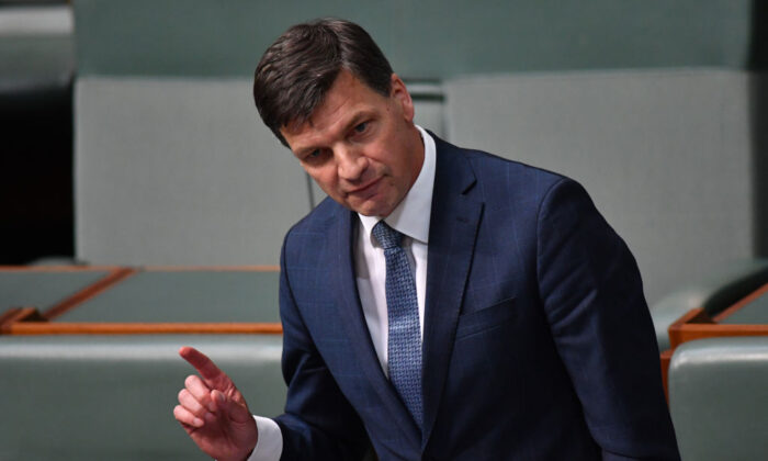 Former Energy Minister Angus Taylor at Parliament House in Canberra, Australia on May 14, 2020.  (Photo by Sam Mooy/Getty Images)
