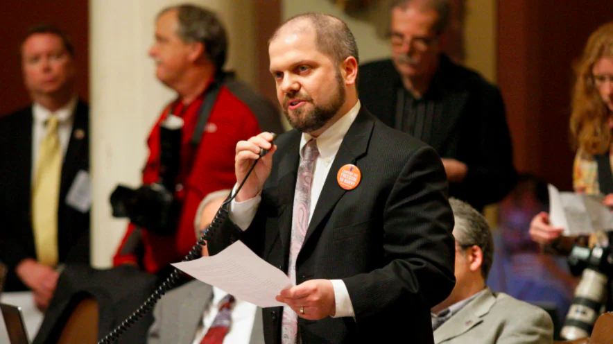 Screenshot of Democratic state Rep. Mike Freiberg. (Courtesy of mikefreiberg.com/screenshot by The Epoch Times)
