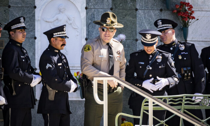 Los Angeles Sheriff Alex Villanueva in Los Angeles, Calif., on Feb.2, 2022. (John Fredricks/The Epoch Times)