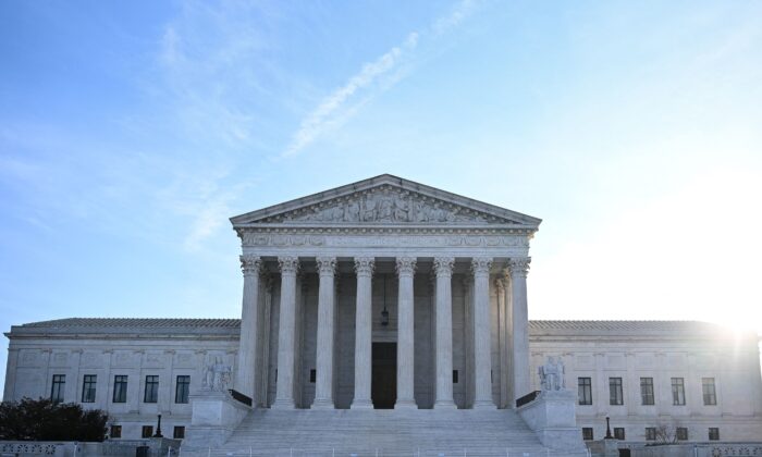 The US Supreme Court is seen in Washington, on Feb. 8, 2022. (Mandel Ngan/AFP via Getty Images)