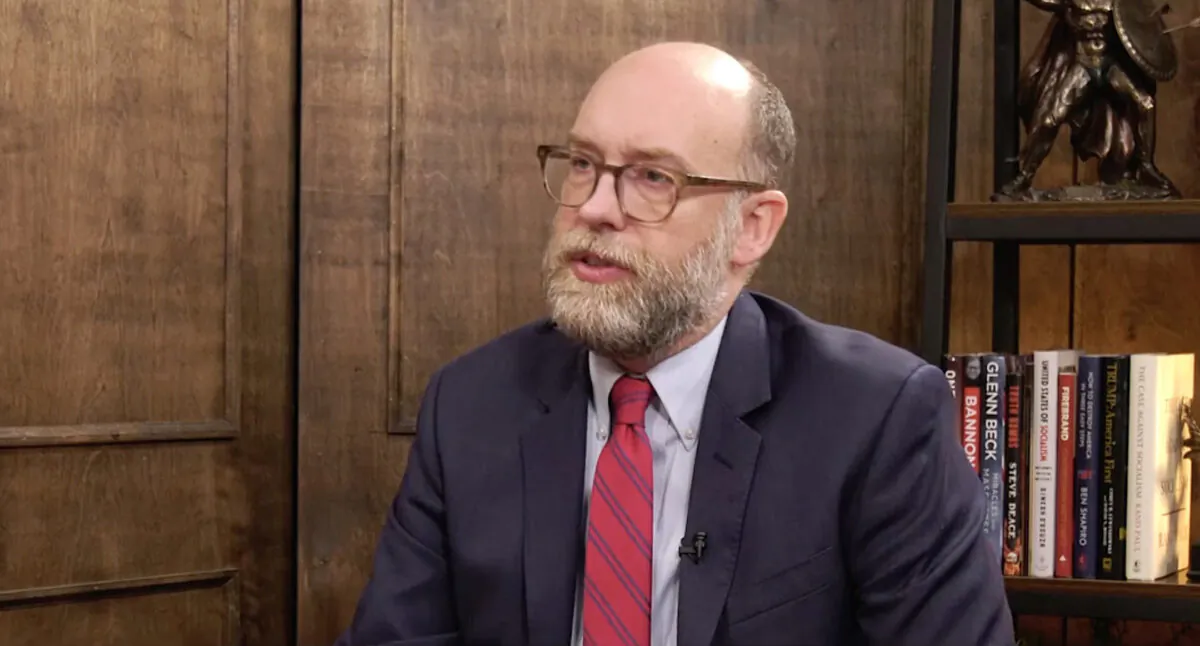 Russ Vought in an interview with NTD's "Capitol Report" broadcast on Feb. 12, 2022. (Screenshot via The Epoch Times)