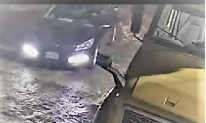 A photo released by Peterborough police shows a vehicle suspected to be involved in the theft of a trailer and firearms in Peterborough, Ont., on Feb. 13. (Peterborough Police Service) 