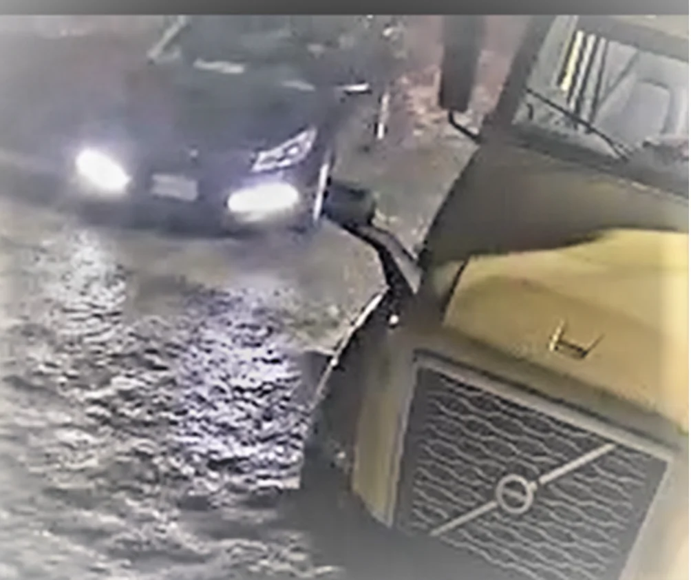 A photo released by Peterborough police shows a vehicle suspected to be involved in the theft of a trailer and firearms in Peterborough, Ont., on Feb. 13. (Peterborough Police Service) 