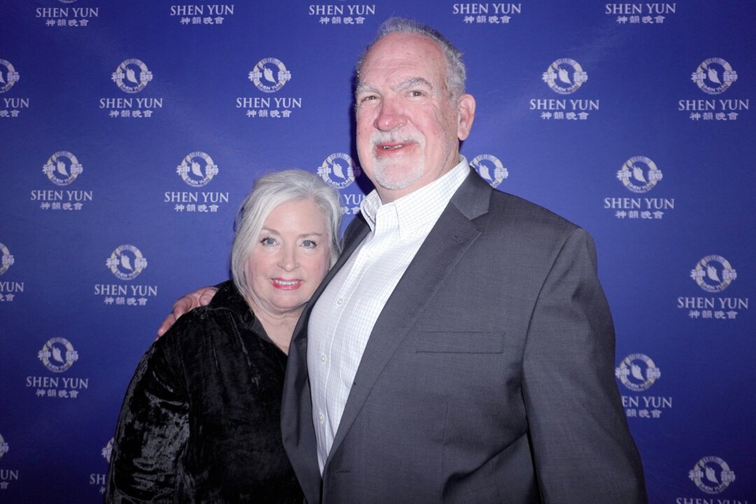 Joan and Philip Koonce attend Shen Yun Performing Arts at American Bank Center Selena Auditorium in Corpus Christi, Texas, on Feb. 15, 2022. (Yi Chun/The Epoch Times)