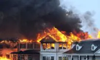 Fire Burns at Oakland Hills Golf Club in Suburban Detroit