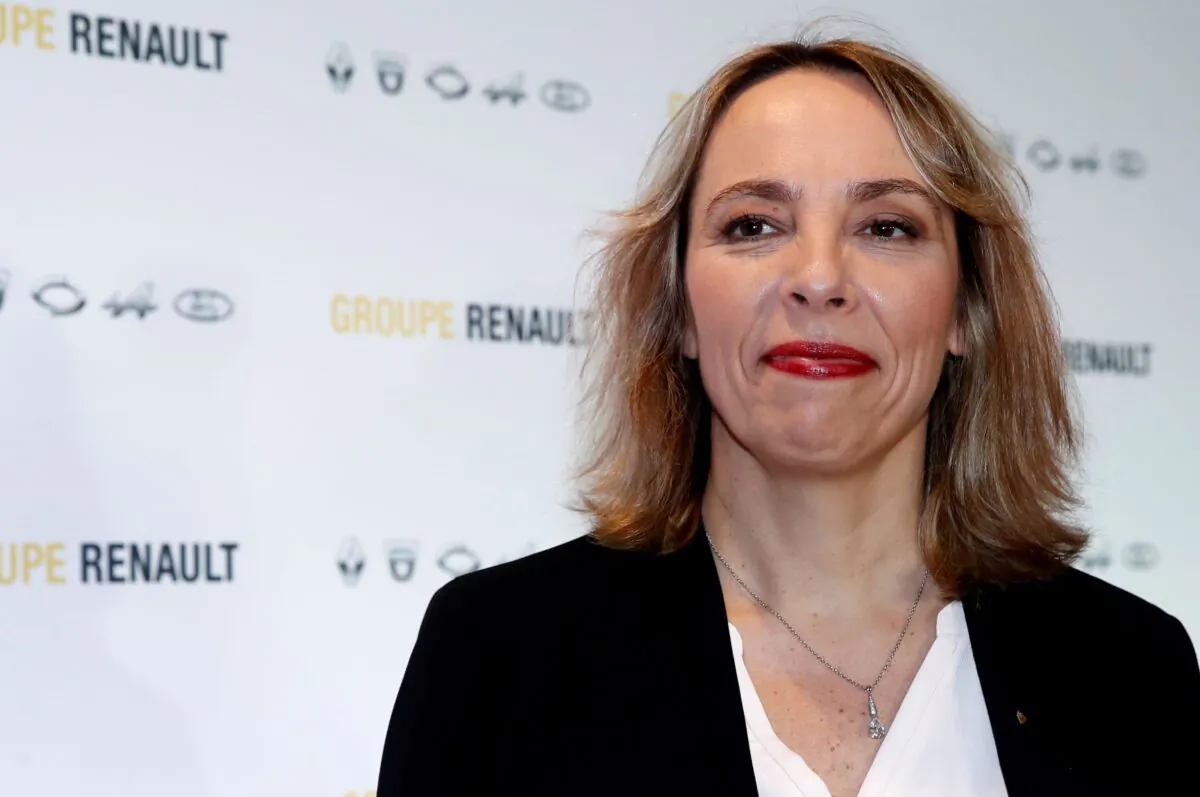 Renault interim CEO Clotilde Delbos poses before the French carmaker Renault's 2019 annual results presentation at their headquarters in Boulogne-Billancourt, near Paris, France, on Feb. 14, 2020. (Gonzalo Fuentes/Reuters)
