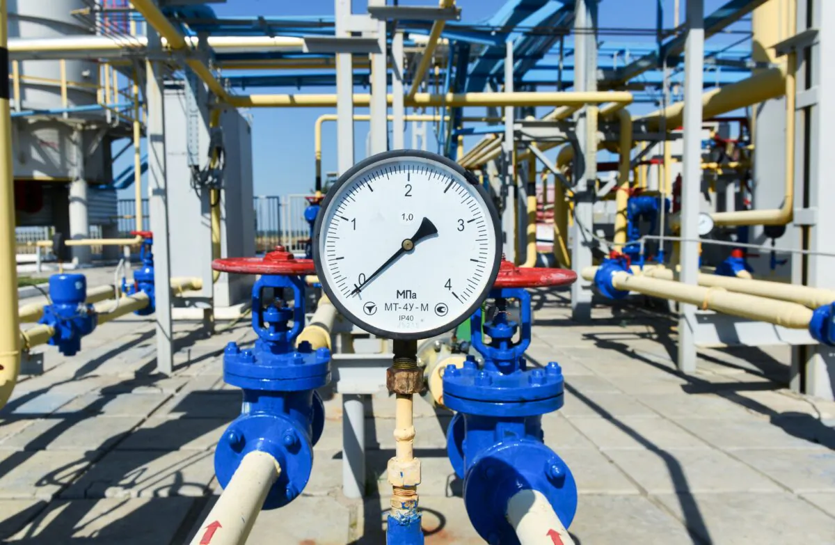 A compressor station of Ukraine's Naftogaz national oil and gas company near the northeastern Ukrainian city of Kharkiv on Aug. 5, 2014. Russian President Vladimir Putin ordered his government to draft a response to "unacceptable" Western sanctions over Moscow's perceived backing of pro-Kremlin rebels in Ukraine's volatile east. (SERGEY BOBOK/AFP via Getty Images)