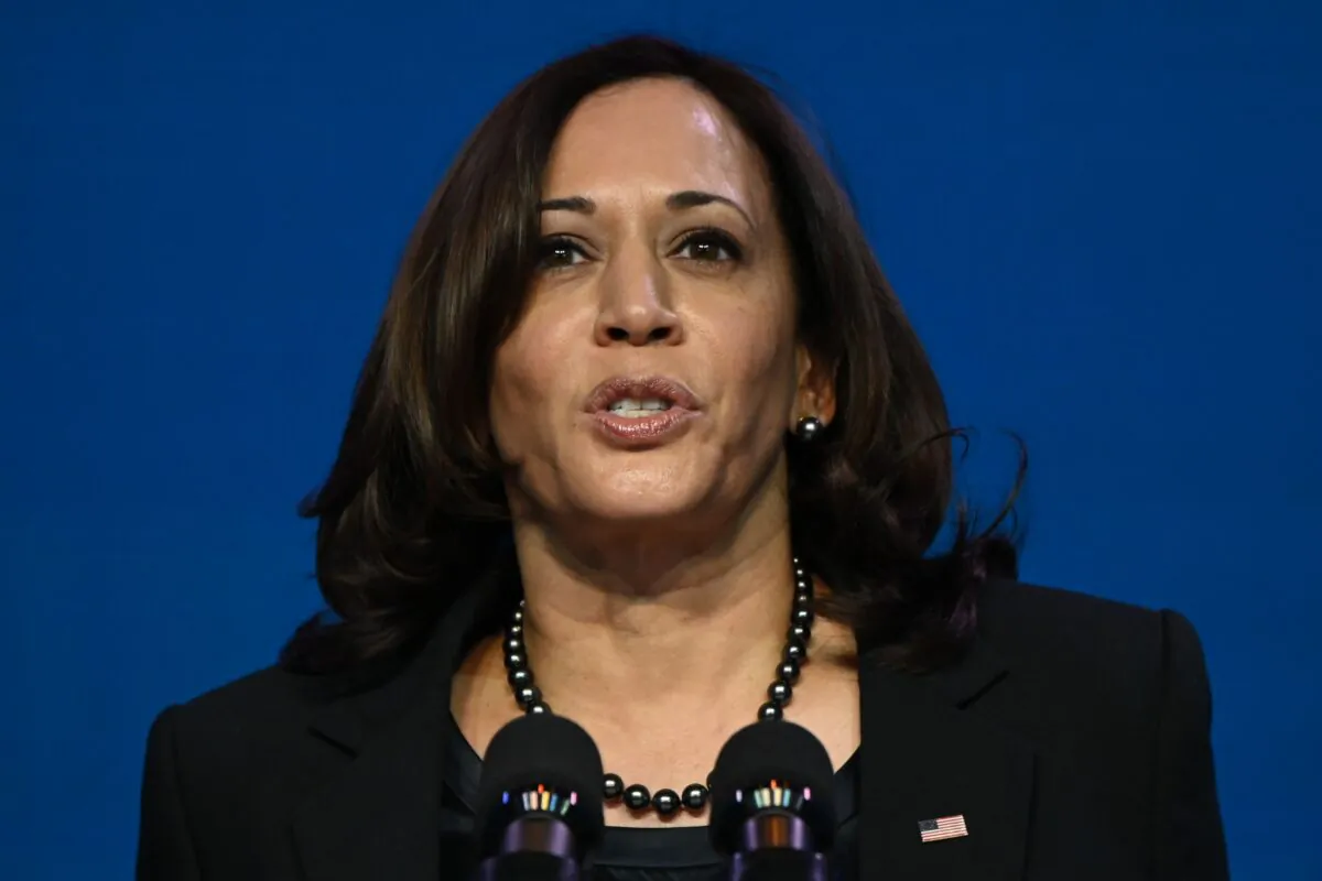 Vice President-elect Kamala Harris speaks in Wilmington, Del., on Jan. 7, 2021. (Jim Watson/file/AFP via Getty Images)