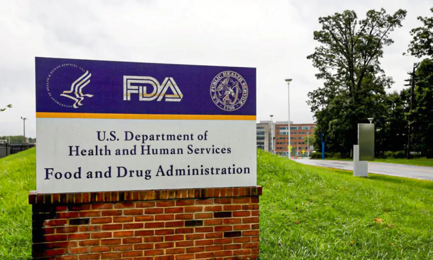 Signage is seen outside of the Food and Drug Administration (FDA) headquarters in White Oak, Md., on Aug. 29, 2020. (Andrew Kelly/Reuters)