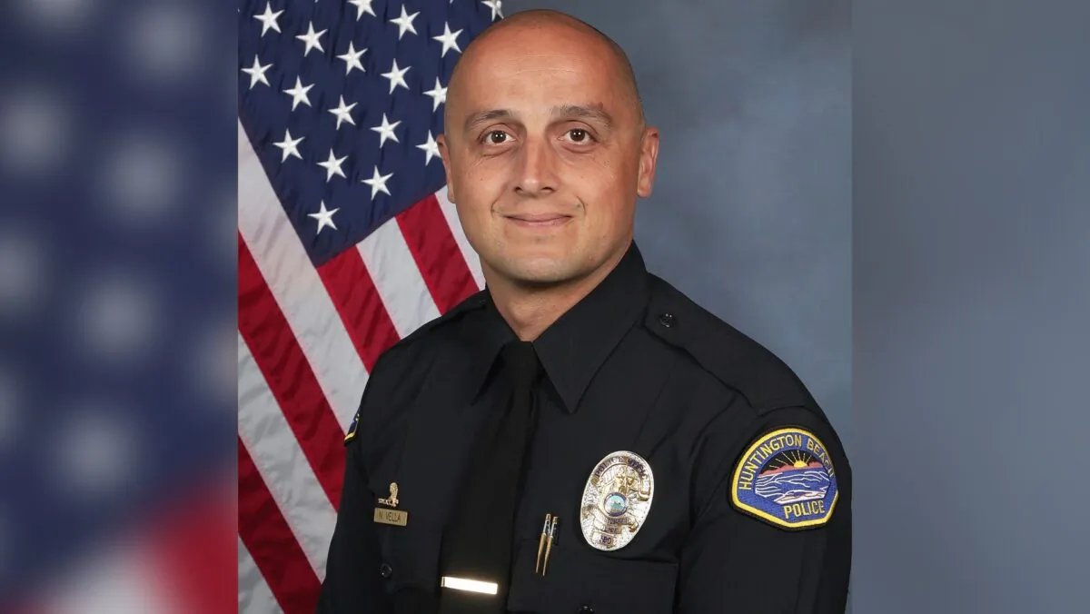 Officer Nicholas Vella. (Huntington Beach Police Department via AP)