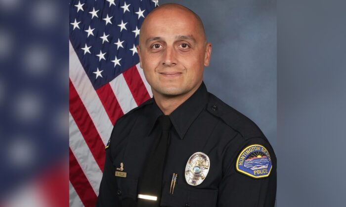 Officer Nicholas Vella. (Huntington Beach Police Department via AP)