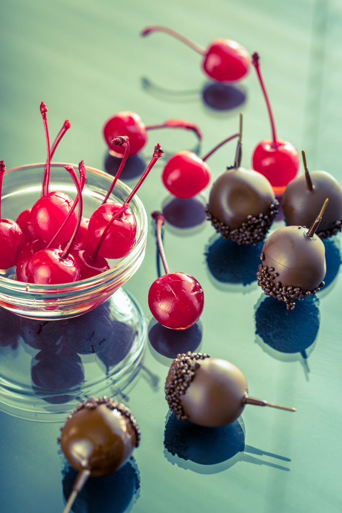 Chocolate,And,Cocktail,Cherries,On,The,Glass
