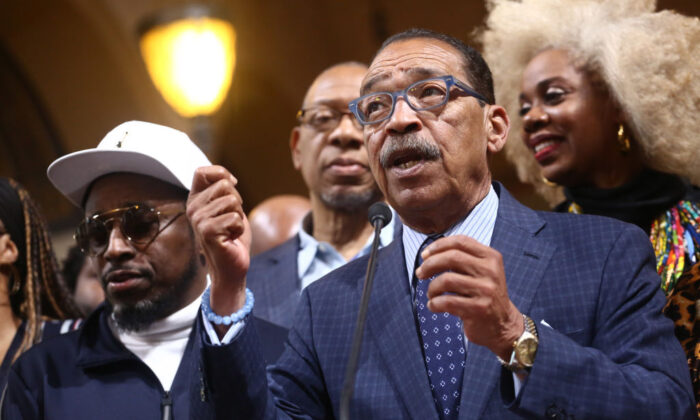 Herb Wesson (C) attends the City Of Los Angeles's Black History Month Celebration at Los Angeles City Hall, in Los Angeles, Calif., on Feb. 4, 2020. (Tommaso Boddi/Getty Images)