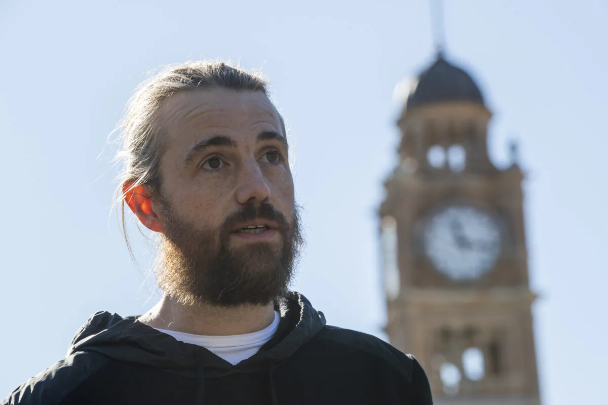 Atlassian co-founder Mike Cannon-Brookes is pictured during the announcement of a new Tech Hub near Central Station in Sydney, Australia, on June 25, 2020. (Brook Mitchell/Getty Images)