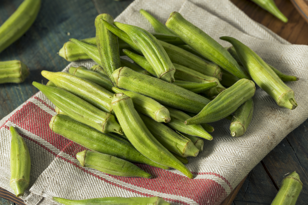 Raw,Green,Organic,Okra,Harvest,Ready,To,Cook,With
