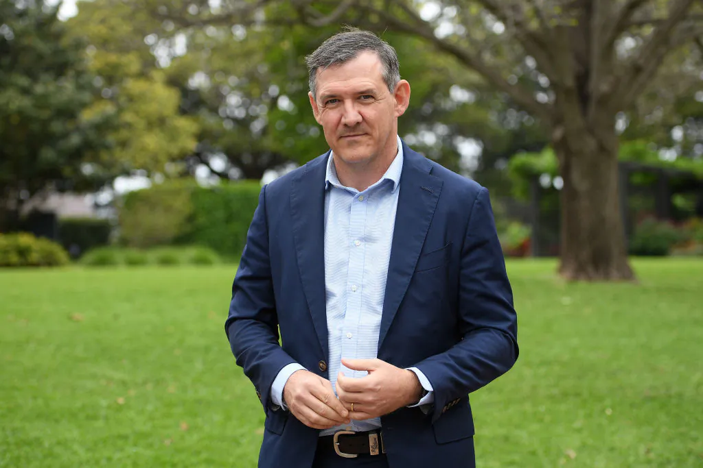 Northern Territory Chief Minister Michael Gunner arrives at Kirribilli House to meet with Australian Prime Minister Scott Morrison in Sydney, Australia  on October 16, 2020. (Dan Himbrechts - Pool/Getty Images)