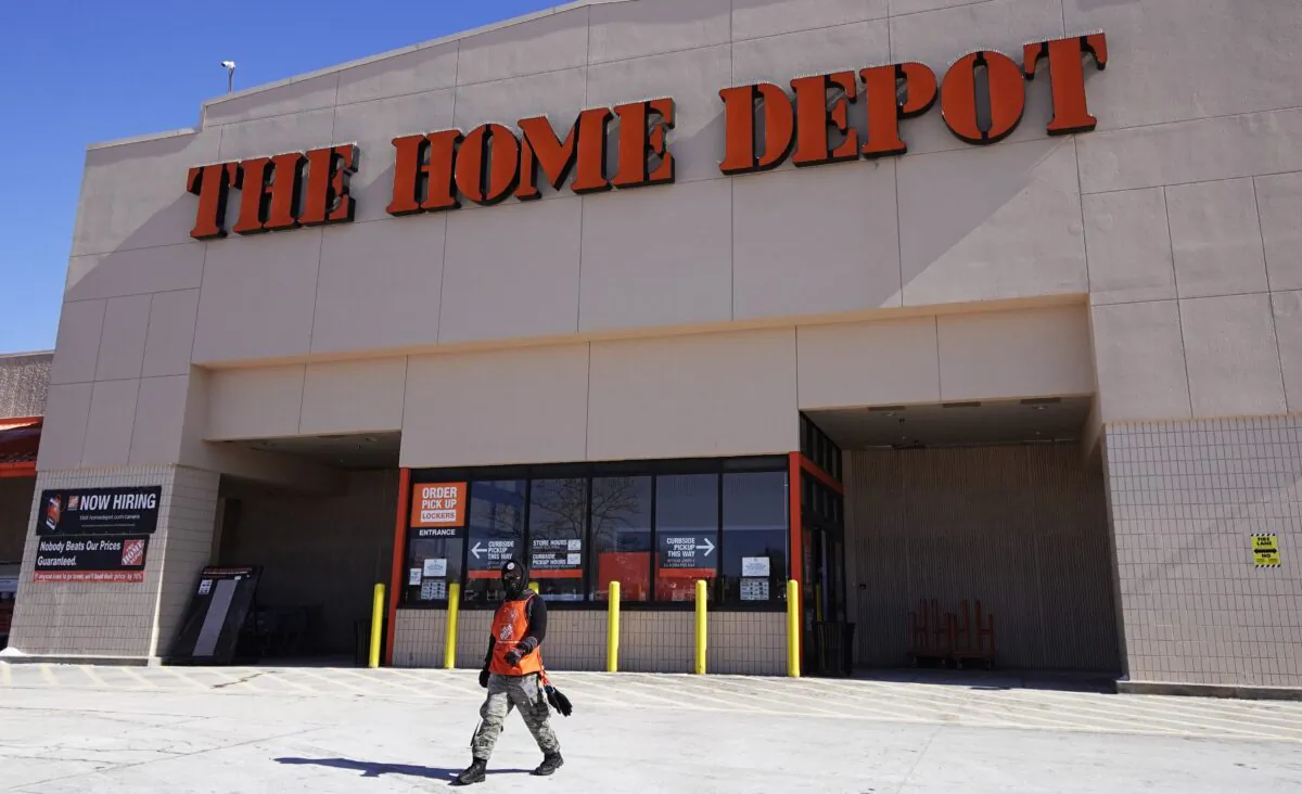 The Home Depot improvement store in Niles, Ill. on Feb. 19, 2022. (Nam Y. Huh/AP Photo)