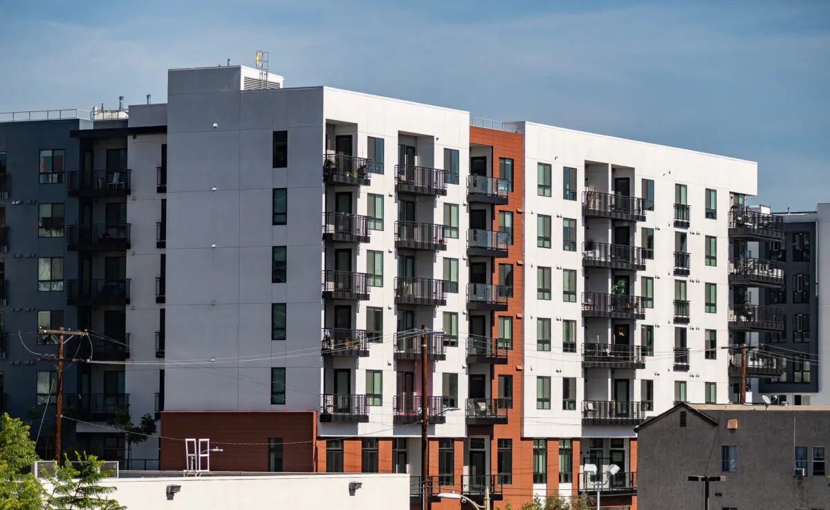 An apartment building in Los Angeles on Oct. 20, 2021. (John Fredricks/The Epoch Times)