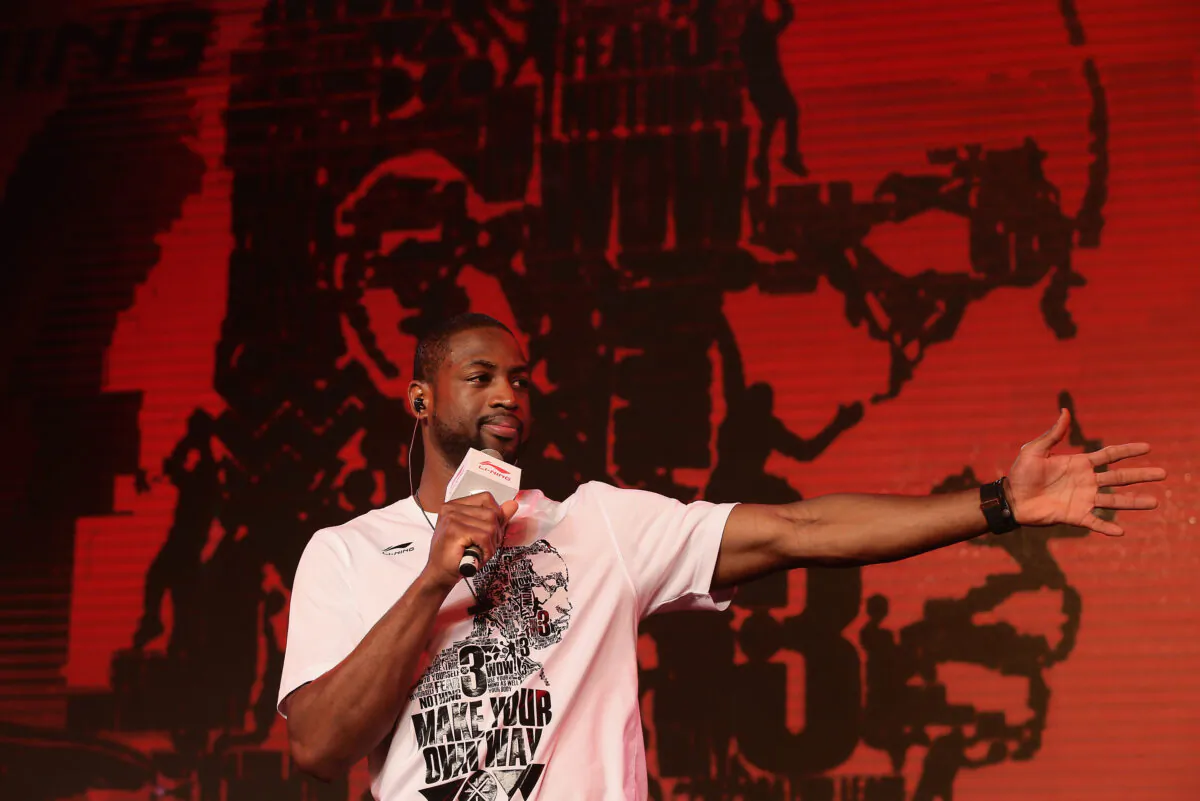 NBA Player Dwyane Wade attends a promotion event of Chinese sports brand Li Ning in Beijing on July 3, 2013.  (Feng Li/Getty Images)