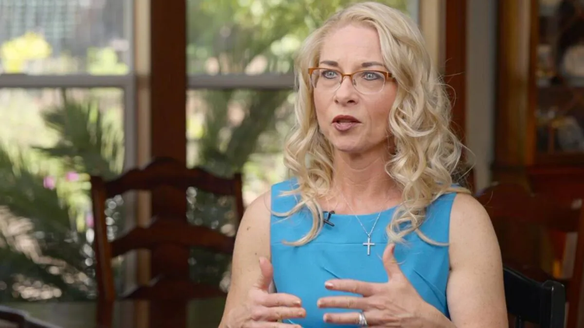 Rebecca Friedrichs, founder of For Kids and Country (Crossroads/Screenshot via The Epoch Times)