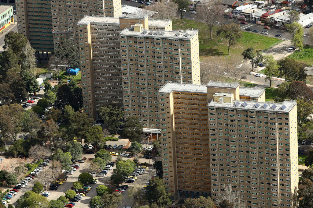 The Flemington public housing estate is seen  in Melbourne, Australia, on Aug. 26, 2020. (Robert Cianflone/Getty Images)