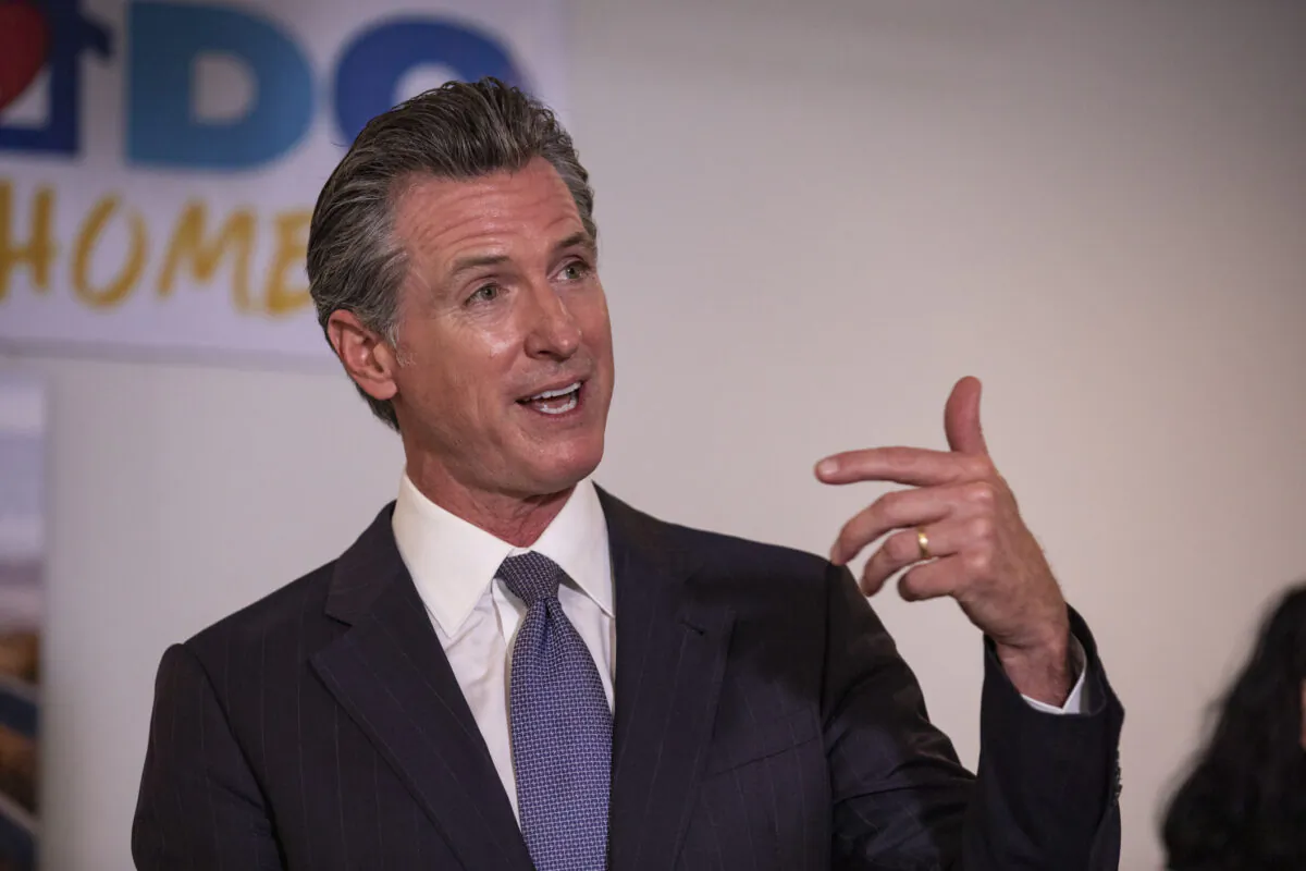 California Gov. Gavin Newsom in Los Angeles on Sept. 29, 2021. (John Fredricks/The Epoch Times)