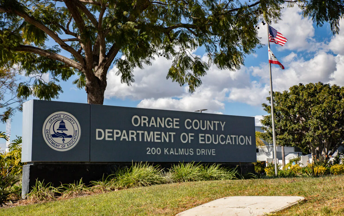The Orange County Department of Education in Costa Mesa, Calif., on Feb. 23, 2022. (John Fredricks/The Epoch Times)