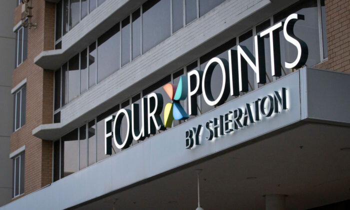 A file photo of the hotel Four Points by Sheraton in Perth, Australia, on Jan. 31, 2021. (Matt Jelonek/Getty Images)