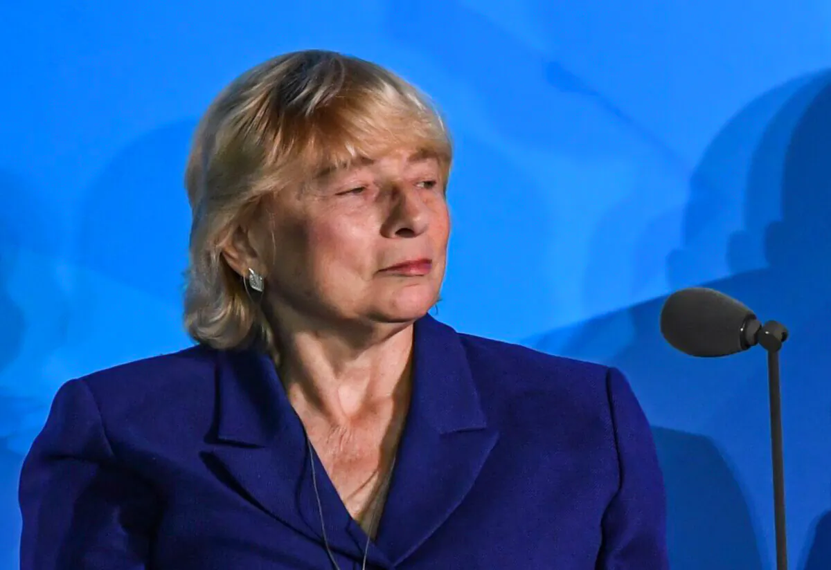 Maine Governor Janet Mills has taken one of the toughest stances against vaccine religious exemptions in the nation. Here she is pictured at the Climate Action Summit in the U.N. General Assembly Hall in New York on Sept. 23, 2019. (Timothy A. Clary/AFP via Getty Images)