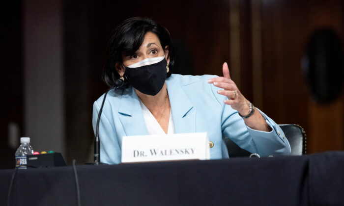 Dr. Rochelle Walensky, director of Centers for Disease Control and Prevention, speaks during a congressional hearing on Capitol Hill in Washington in a file image. (Greg Nash/Pool via Reuters)
