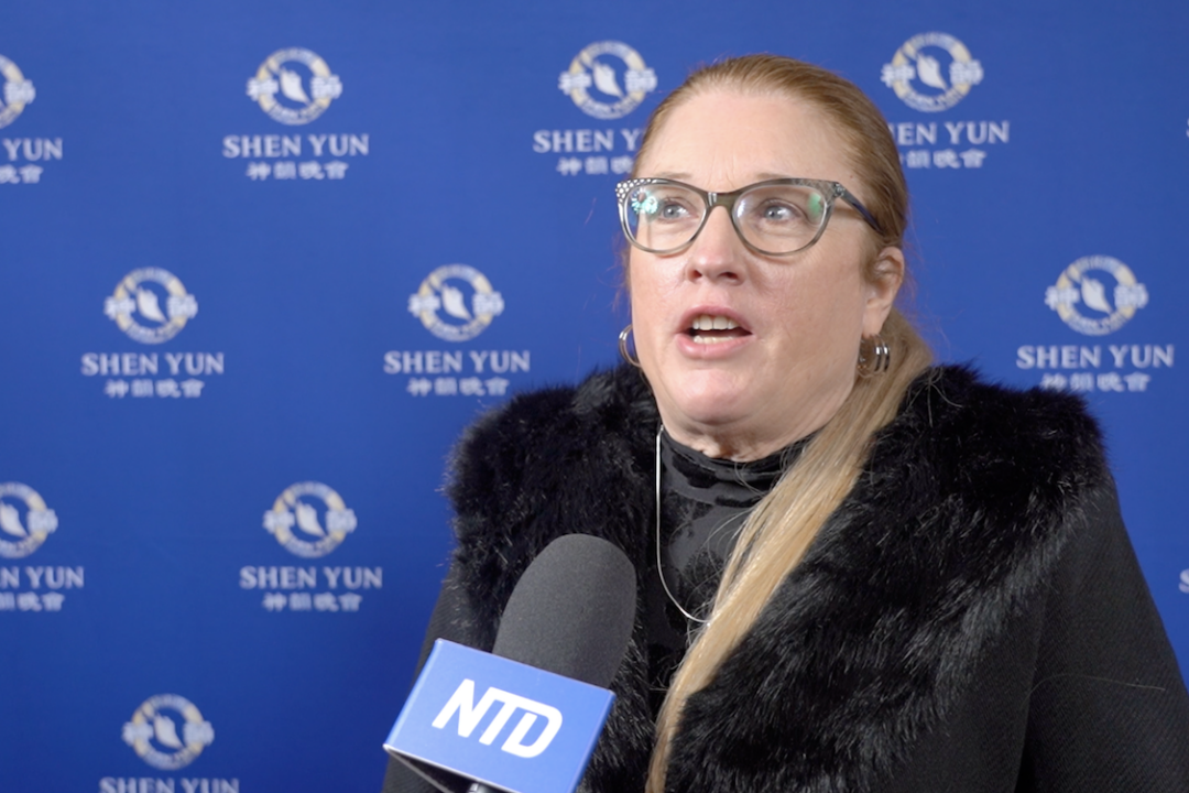 Pamela Childers at the Feb. 25, 2022 Shen Yun Performing Arts performance in Cincinnati, Ohio. (NTD)