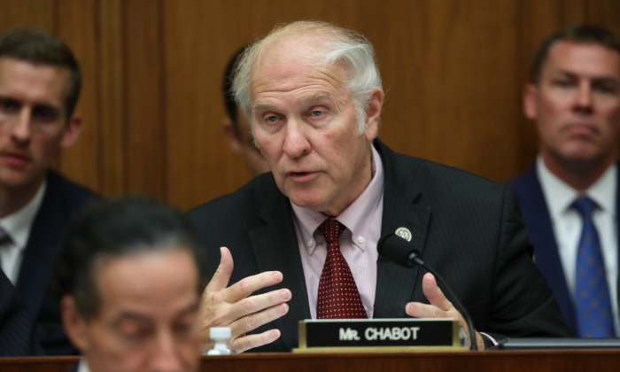 House Judiciary Committee member Rep. Steve Chabot (R-Ohio) questions former Special Counsel Robert Mueller as he testifies before the House Judiciary Committee about his report on Russian interference in the 2016 presidential election in the Rayburn House Office Building in Washington, on July 24, 2019. (Win McNamee/Getty Images)