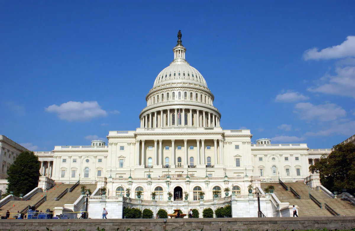 The U.S. Capitol is shown in Washington on June 5, 2003. Both houses of the U.S. Congress, the U.S. Senate and the U.S. House of Representatives meet in the Capitol. (Stefan Zaklin/Getty Images)