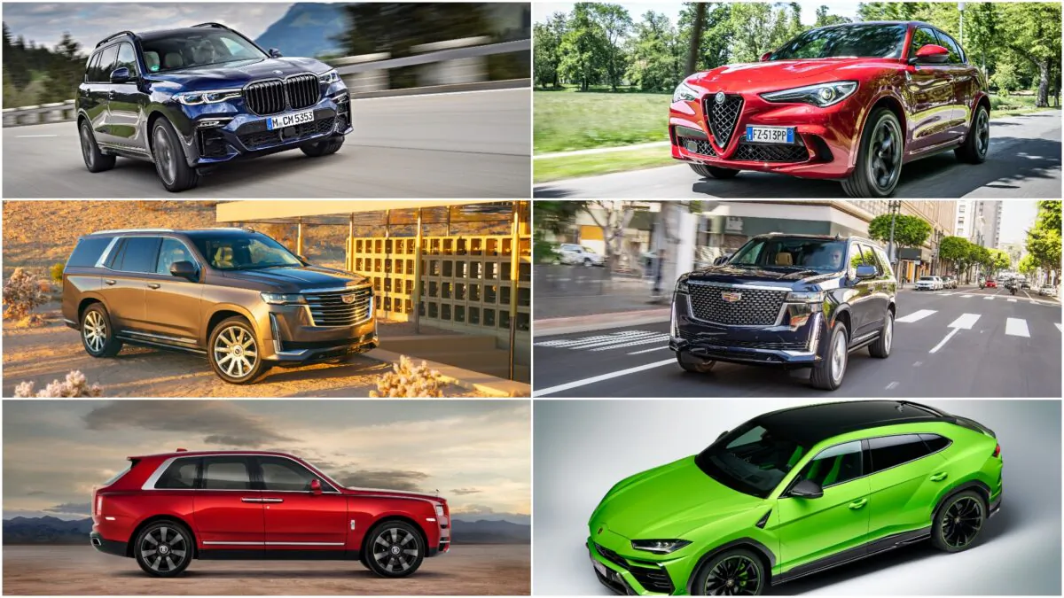 (Courtesy of Rolls Royce, Cadillac, BMW, Alfa Romeo, Lamborghini)