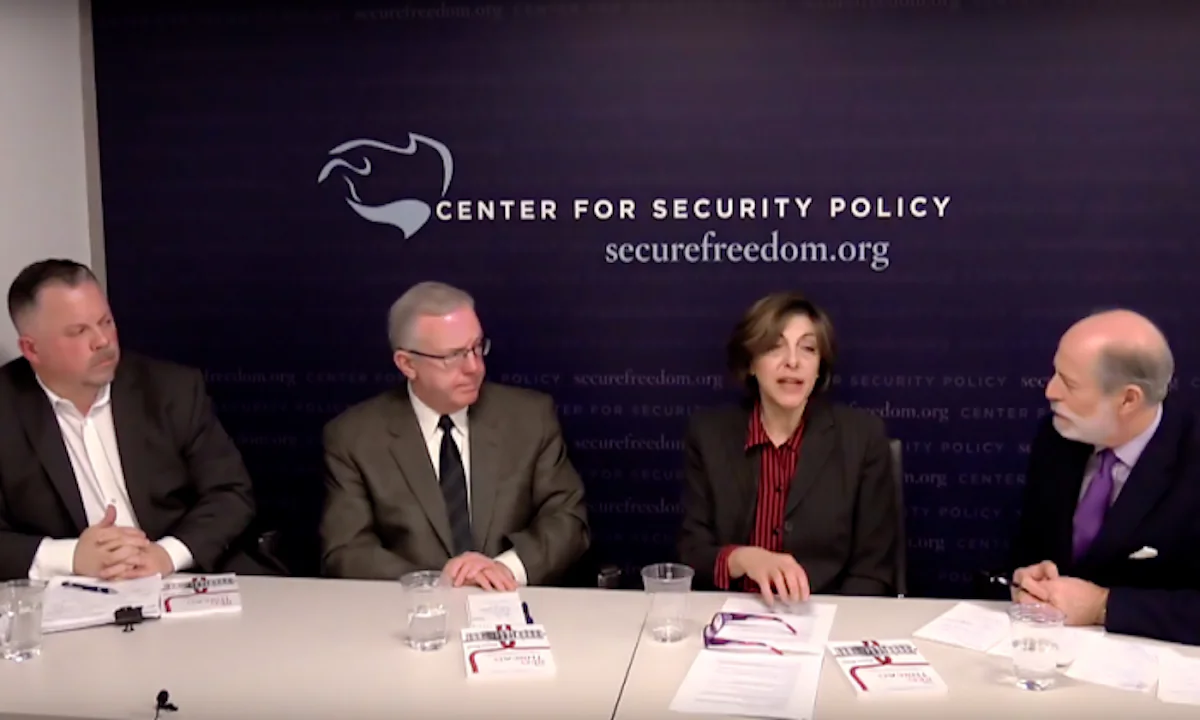 (L-R) Rich Higgins, Chris Farrell, Diana West, and Frank Gaffney at the Center for Security Policy in Washington on March 8, 2019. (Screenshot/Center for Security Policy)