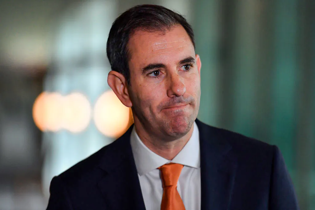 Shadow Treasurer Jim Chalmers during a doorstop at Parliament House in Canberra, Australia on May 11, 2021. (Sam Mooy/Getty Images)