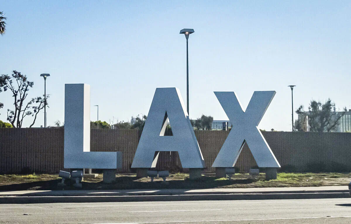 Los Angeles International Airport in Los Angeles on Jan 2, 2022. (John Fredricks/The Epoch Times)