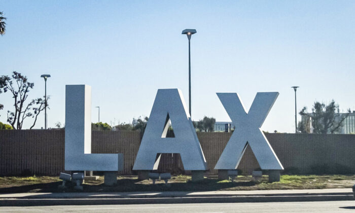 Los Angeles International Airport in Los Angeles, Calif., on Jan 2, 2022. (John Fredricks/The Epoch Times)