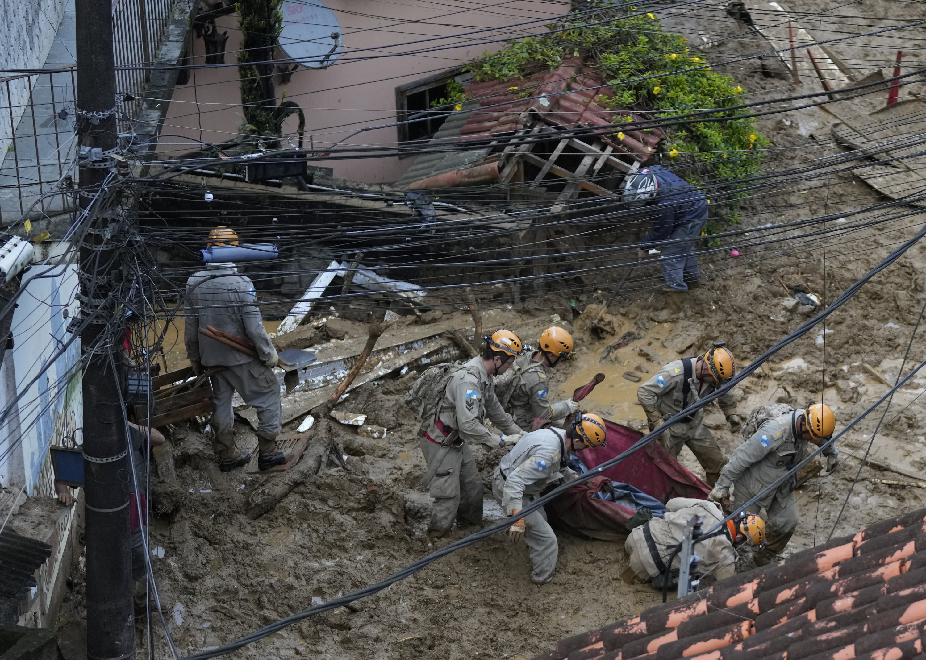 A landslide victim in Petropolis, Brazil