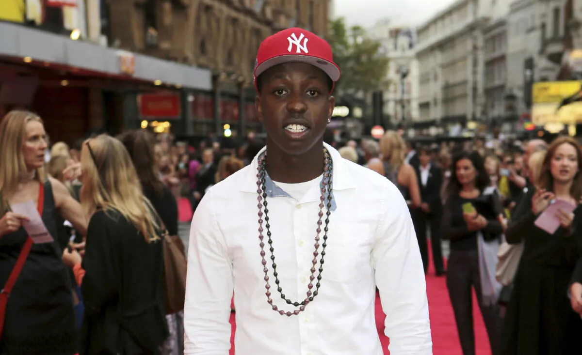 Jamal Edwards attends The Bad Education Movie World Premiere, held at Vue West End, Cranbourn Street, London, on Aug. 20, 2015. (Daniel Leal-Olivas/PA via AP)