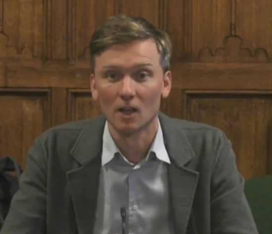 Torsten Bell, director of the Resolution Foundation talks to MPs in the House of Commons on Jan. 31, 2022. (Parliament TV)