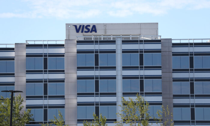 Visa headquarters in Foster City, Calif. on Aug. 28, 2019. (Justin Sullivan/Getty Images)